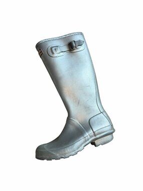 Hunter Original Tall Rain Boot Silver Single Left Shoe AMPUTEE Size US 4 / UK 3
